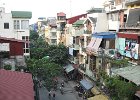 IMG 0648  Udsigt ud over Gaden Luong Van Can fra hotel værelsets balkon i Hanoi